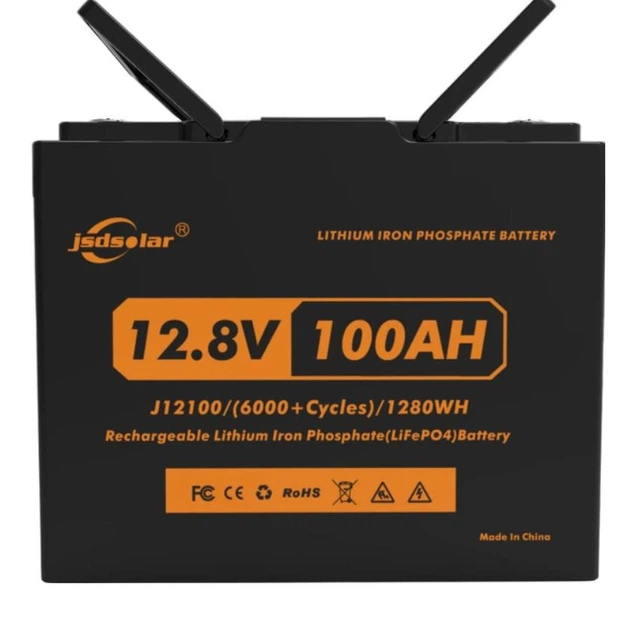 JSDSOLAR J12100 Battery 12V, 100Ah with Bluetooth