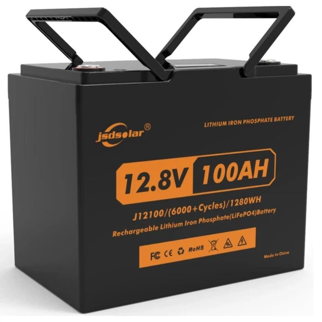 JSDSOLAR J12100 Battery 12V, 100Ah with Bluetooth