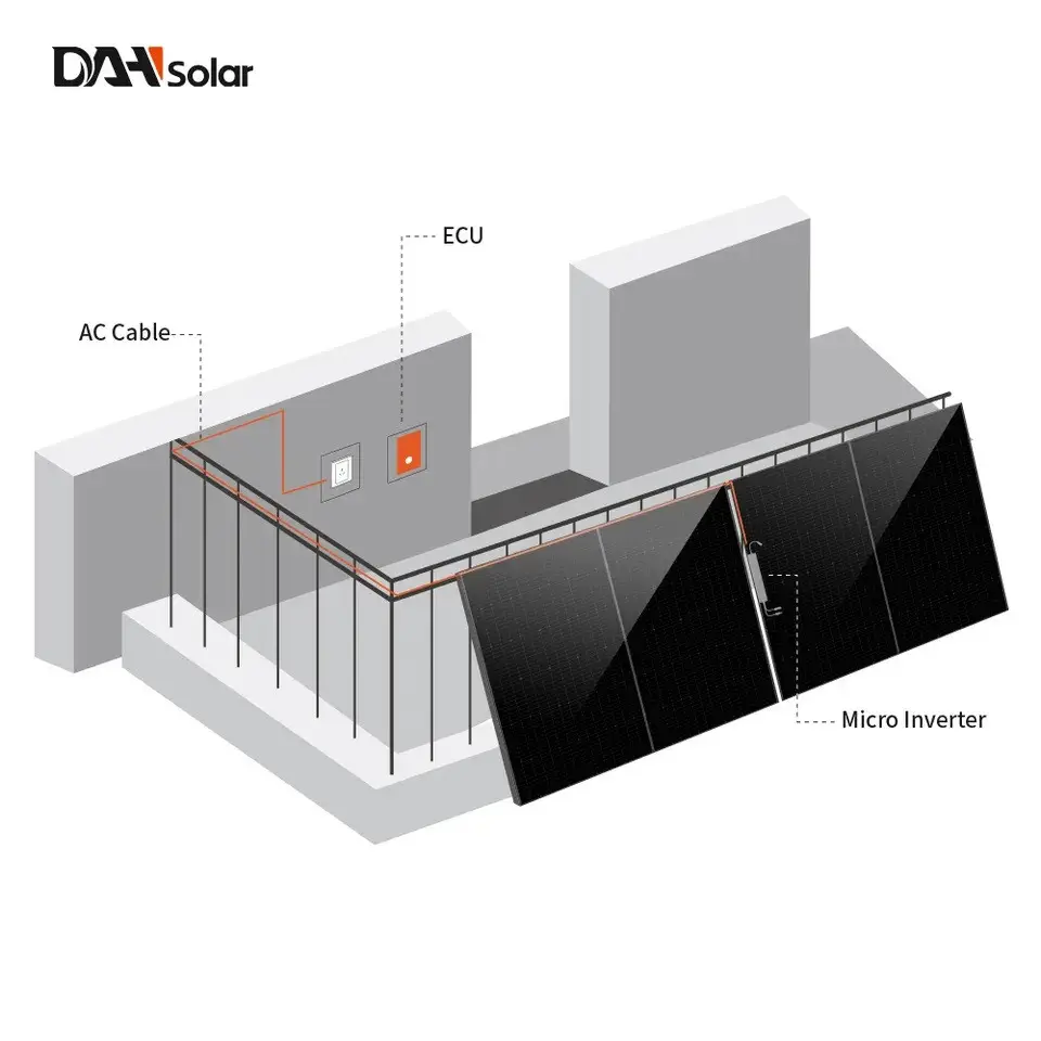 DHT-M56X10-420W 2X Solar Panel + DHN-SU800D-G0 Solar Inverter