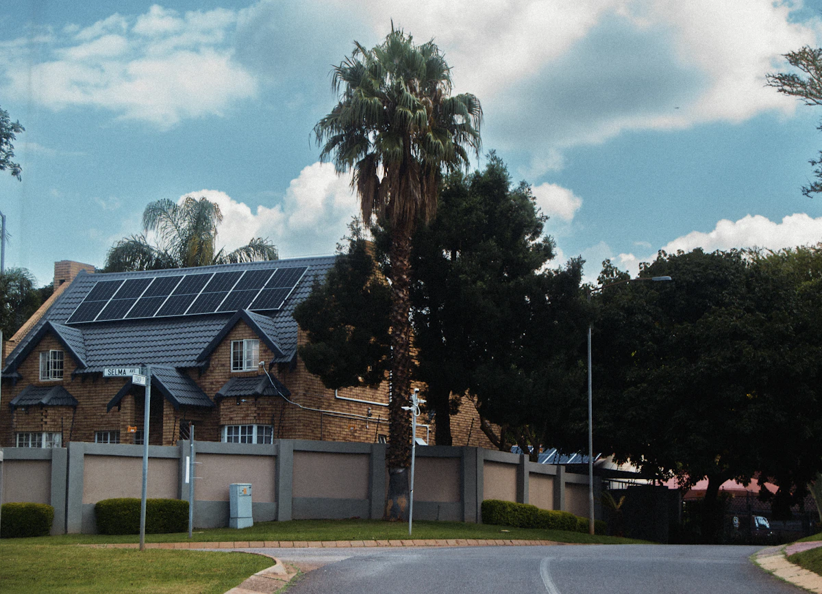 Solar panels on a private house